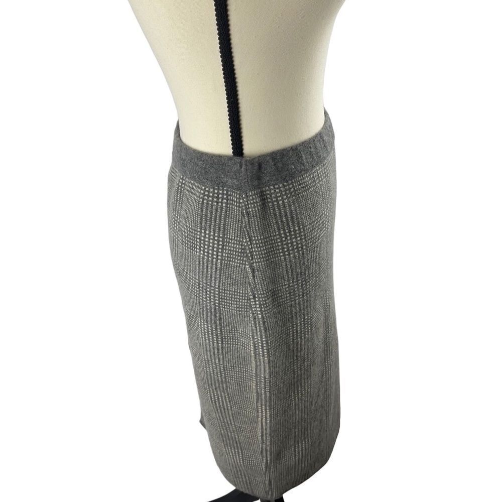 Titti dell’Acqua vintage grey plaid midi pencil skirt 100% cashmere made n Italy - Picture 4 of 11